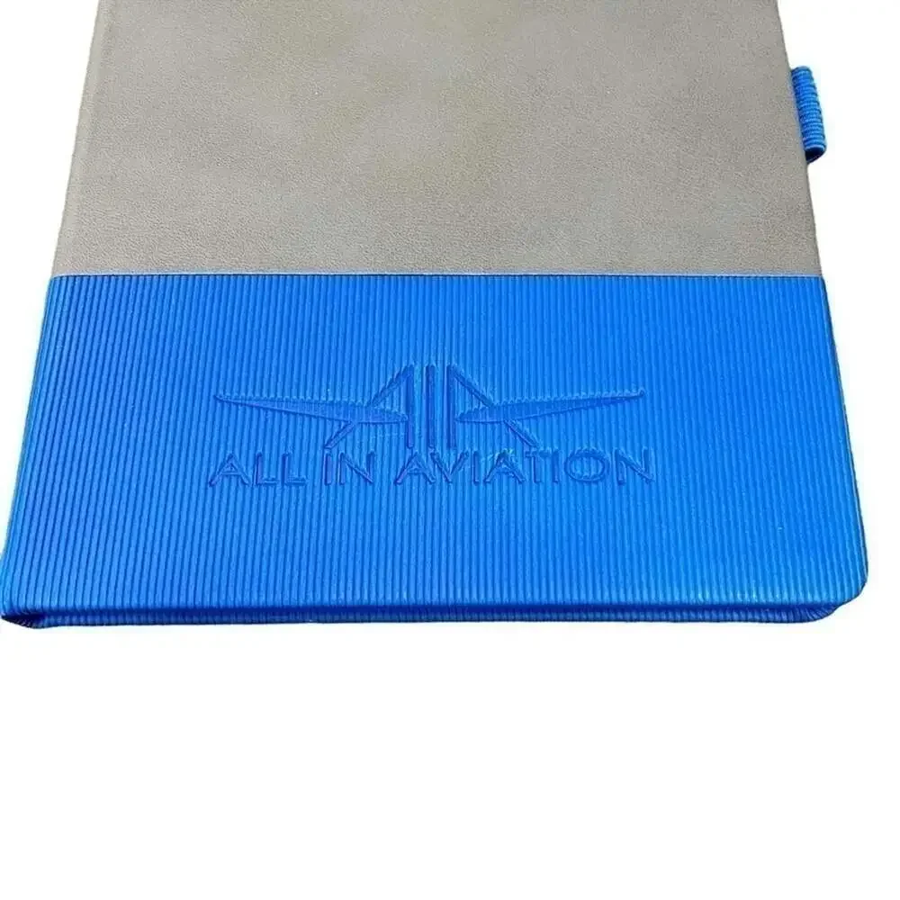 All In Aviation Blue Notebook with Pen Holder For Professionals Students